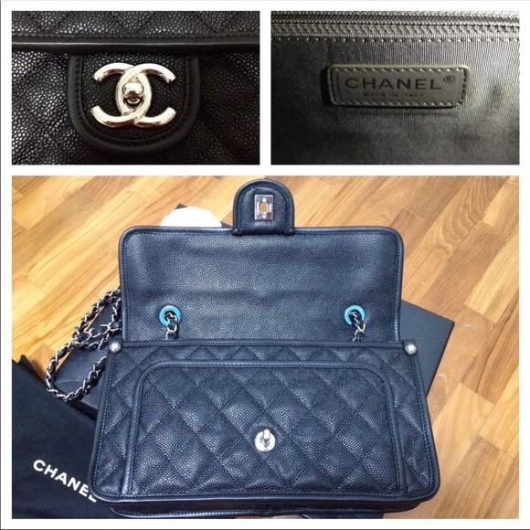 Authentic Chanel French Riviera blk Med Caviar bag - Picture 4 of 8